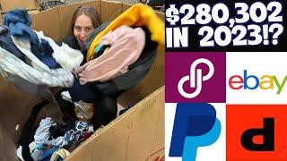 $280,302 Reselling Used Clothes From Goodwill Outlets in 2023!? Ebay | Poshmark | Depop | Wholesale