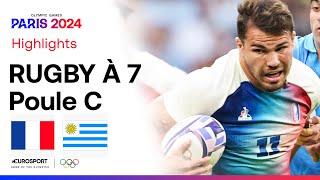 JO PARIS 2024 - Rugby à 7 : Un éclair d'Antoine Dupont libère les Bleus contre l'Uruguay