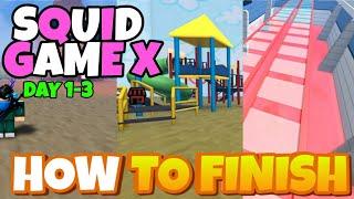 HOW TO COMPLETE THE SQUID GAME X ROBLOX (Day 1-3)