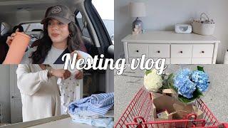 NESTING VLOG: last minute baby items, setting up the nursery + struggling with body image