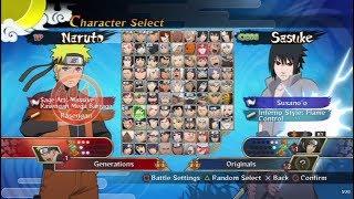 Naruto Shippuden: Ultimate Ninja Storm Generations Opening and All Characters [PS3]