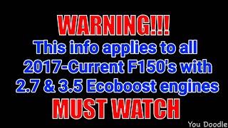 F150 Ecoboost Oil Change WARNING/ADVICE