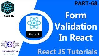 68 | React Form Validation | Form Validation In React | Regular Expression Validation (Hindi/Urdu)