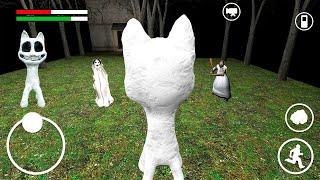 HOW TO PLAY AS WHITE CARTOON CAT SCP IN GRANNY ONLINE HORROR GAME Garry's Mod