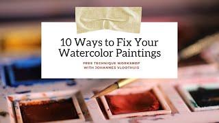 Paint Along Techniques | 10 Ways to Fix Your Watercolor Paintings