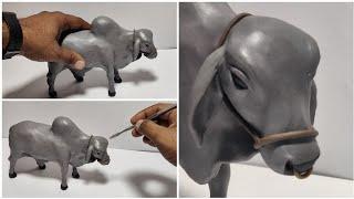 Clay Sculpting: How to make Bull ( Brahman bull ) with clay | Brazilian bulls | clay modelling