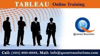 Tableau Online Training Demo Session by Quontra Solutions