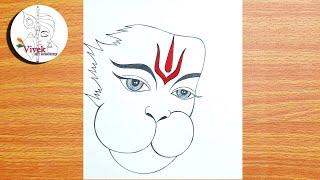 Hanuman Jayanti Special Drawing | Easy Drawing of Lord Hanuman Step by Step