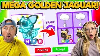 The NEW MEGA GOLDEN JAGUAR Get's The Best Trade EVER! Roblox Adopt Me!