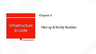 Infrastructure as Code w/ Ansible - Set up & Verify Ansible