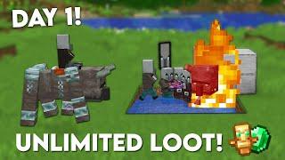 Minecraft EASIEST Raid Farm 1.20+ | Insane loot!
