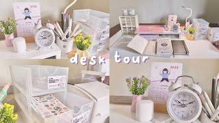 desk tour  my minimalist workspace and study space || Indonesia