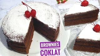 BROWNIES COKLAT KUKUS || SUPER LEMBUT || LUMER DI MULUT