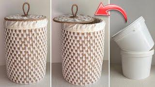 LOOK WHAT CAME OUT OF TWO PLASTIC BUCKETS | DIY IDEA STORAGE BASKET 