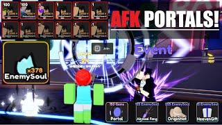 AFK Portals For SHINY Sung Jinwoo and Enemy Souls | Anime Fantasy | Roblox Tiny Task Codes Below 