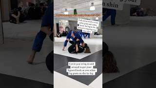 Simple entry to X guard from the dela riva onto a sweep #technique #guard #xguard #bjj #delariva