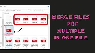 Merge pdf files into one file without programs
