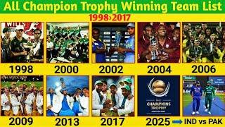 Champion Trophy Winning Teams List || All Champion Trophy Winning Teams