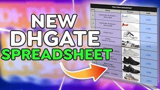 The BEST DHGATE Spreadsheet In 2024 + IN HAND UNBOXING