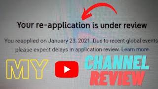 Your re-application is under review | Youtube Monetization | youtube monetization under review