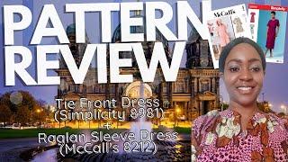 #175: Pattern Review: Raglan Sleeve Dress (McCall's 8212) + Tie- Front Dress (Simplicity 8981)