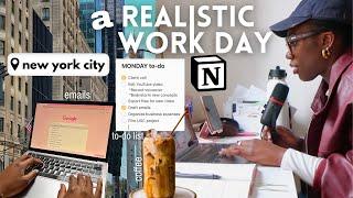 *REALISTIC* WORK DAY IN MY LIFE | full-time content creator in New York City & WHAT’S IN MY WORK BAG