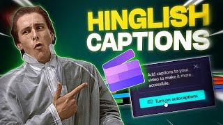 Add AUTO CAPTIONS in HINGLISH Like This with AI - 2024 | clip champ hindi