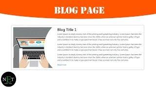 How To make design blog page using html and css3 || Narenetech