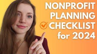 Your Nonprofit Planning Checklist for 2024! | Nonprofit Management