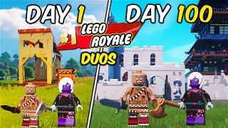 We Survived 100 Days In DUO LEGO FORTNITE... And Here's What Happened