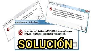 Como solucionar el ERROR MSVCR100.dll en Windows 10️