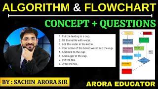 What is Algorithm and Flowchart in Hindi | Examples, Symbols, Concept, Difference | Pseudo Code |