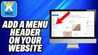 How To Add A Menu Header On Your Wix Website (2024) - Easy Fix