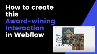 Learn How to Add an Image On Hover and Mouse Follow Interaction in Webflow