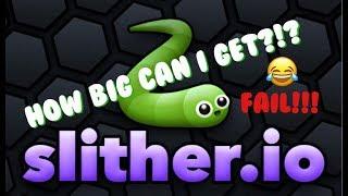 Slither.io | How big can I get? | Fail! | CuteGirl Gaming