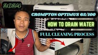 how to drain/clean water on crompton optimus 65-litre desert cooler | full cleaning crompton cooler