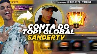 MOSTRANDO A CONTA DO TOP 1 GLOBAL DO FREE FIRE - Sander TV