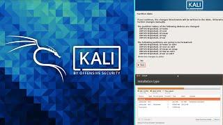 How to Install Kali Linux | Create Manual Disk Partition in Kali Linux  for Dual Boot