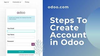How To Create Account In Odoo || How To Create Odoo Account ||   How to Sign Up in Odoo.com
