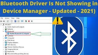 Bluetooth driver is missing in device manager windows 10 || Bluetooth Not Showing in Device Manager