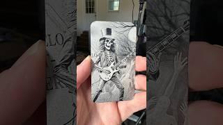 Laser Engraving Skeleton Guitarist On A Galvo Laser