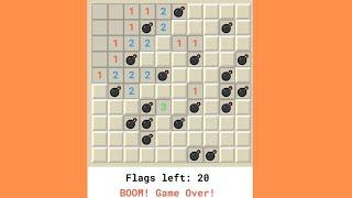 How To CREATE MINESWEEPER GAME USING | HTML and CSS  for beginners project #5