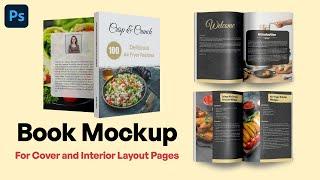 How to Make Book Cover and Open Book Mockup Using Adobe Photoshop | Book Mockup