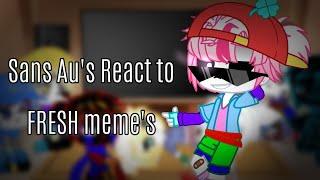 | Sans Au's react to Fresh meme's | Short | Gacha Club |