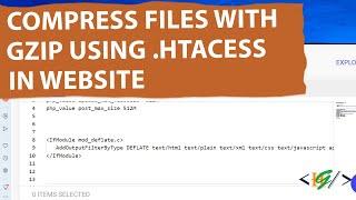 How to Compress Files with Gzip via .Htaccess in Website | PHP | HTML | WordPress