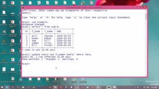 9. Update Records + Delete Records + Truncate Table || Command Prompt and MySql Turorial