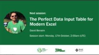 03  DAVID BENAIM   The Perfect Data Input Table for Modern Excel
