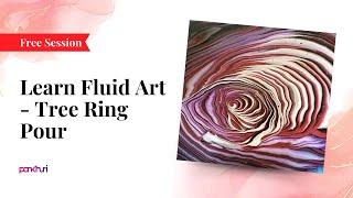 Learn Fluid Art - Tree Ring Pour | Fluid Art | Live Session | Ask Pankhuri