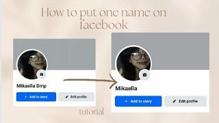 how to put one name on facebook no error 2023 tutorial