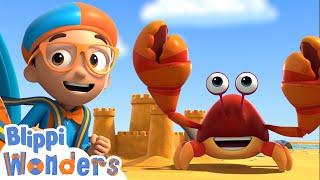 Blippi Wonders - Building Sandcastles! | Blippi Animated Series | Cartoons For Kids